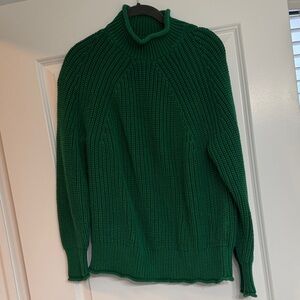 J. Crew emerald Green Rollneck Sweater
